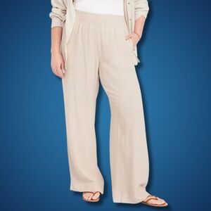 Old Navy White Linen Wide-Leg Pants - Effortless Summer Style!